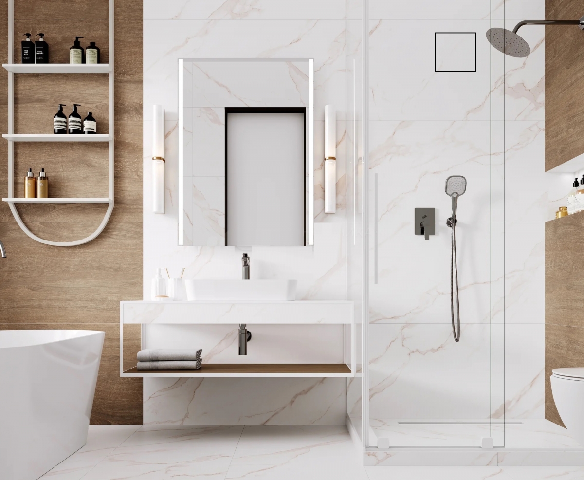 Решетка скрытого монтажа FoZa ПОД ПЛИТКУ 207х207 с вентилятором 100СК, обратный клапан, черная, 100мм