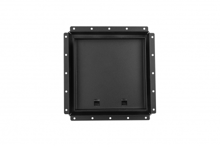 Решетка скрытого монтажа FoZa ПОД ПЛИТКУ 207х207 с вентилятором 100СНК, обратный клапан, таймер+датчик влажности, черная, 100мм