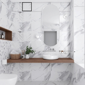 Теневой диффузор под плитку FoZa 237х237 с вентилятором на шарикоподшипнике 125СНК, обратный клапан, таймер+датчик влажности, черная, d125мм