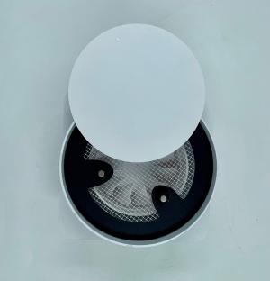 Решетка скрытого монтажа для натяжного потолка FoZa d125мм с вентилятором на шарикоподшипнике с выходом на трубу d100мм