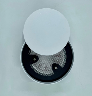 Теневой диффузор для натяжного потолка FoZa d125мм с вентилятором на шарикоподшипнике с выходом на трубу 60х120мм